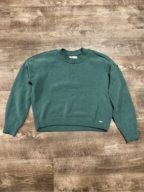Hollister Green Knit Crewneck Sweater Size XS